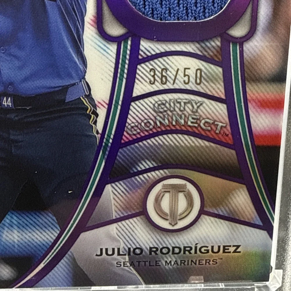 2025 Topps Tribute Julio Rodriguez #/50 Purple City Connect Relic Patch JRod